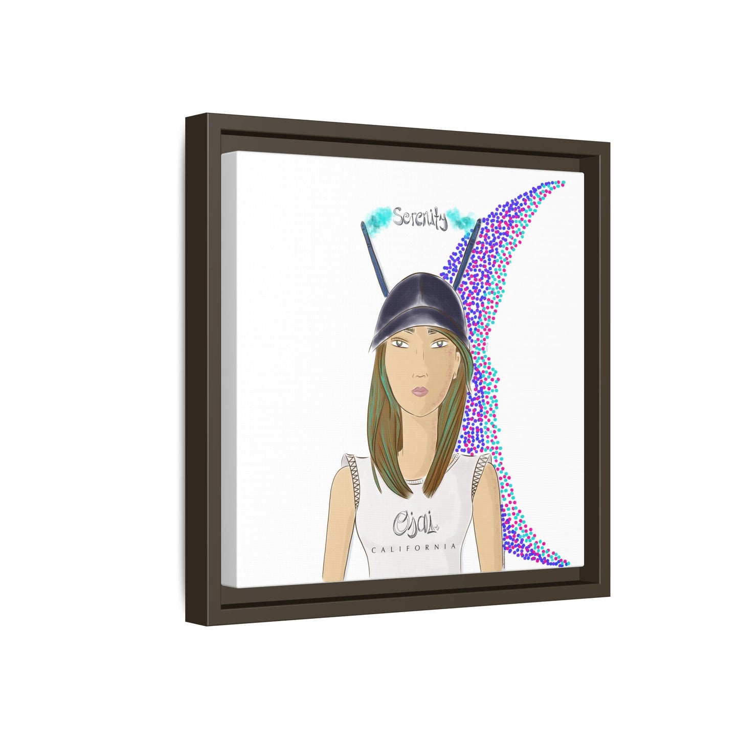 No.2 Girl with the Serenity Cap Framed Canvas Art Print