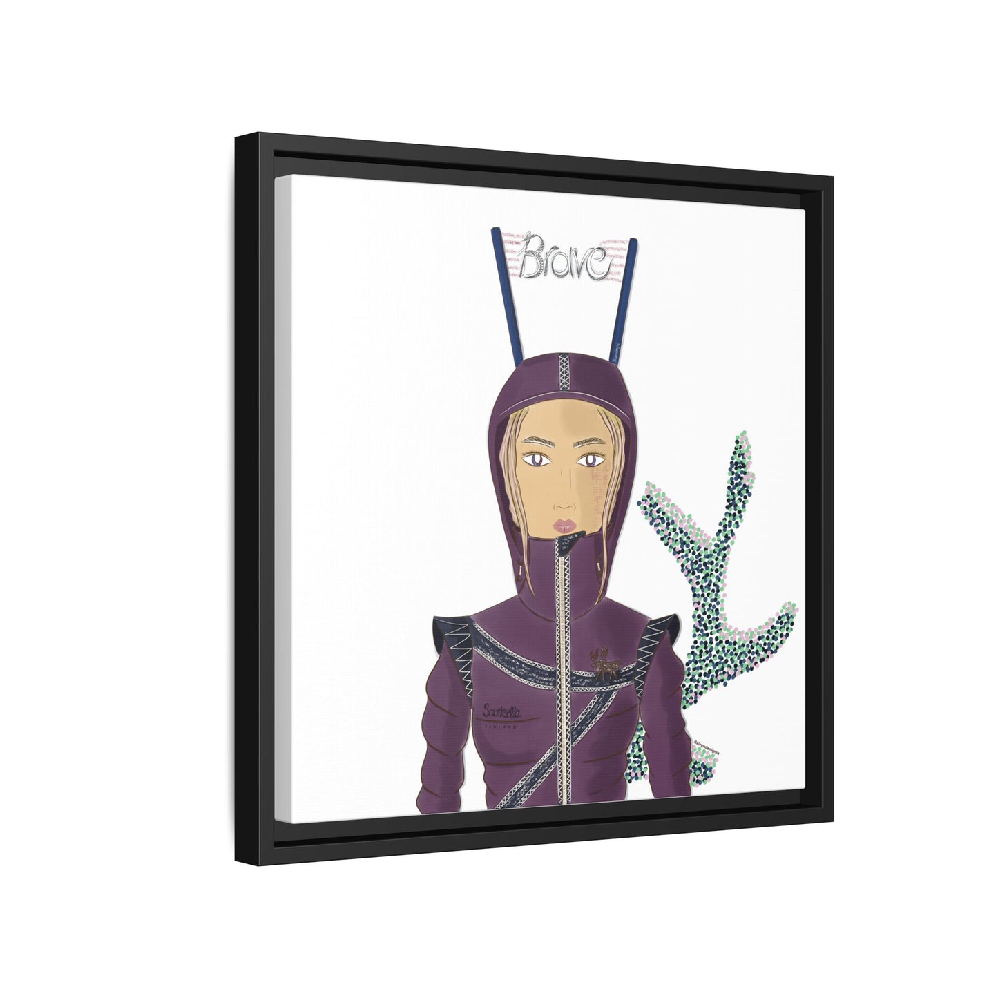 No.26 Girl with the Brave Hood Framed Canvas Art Print