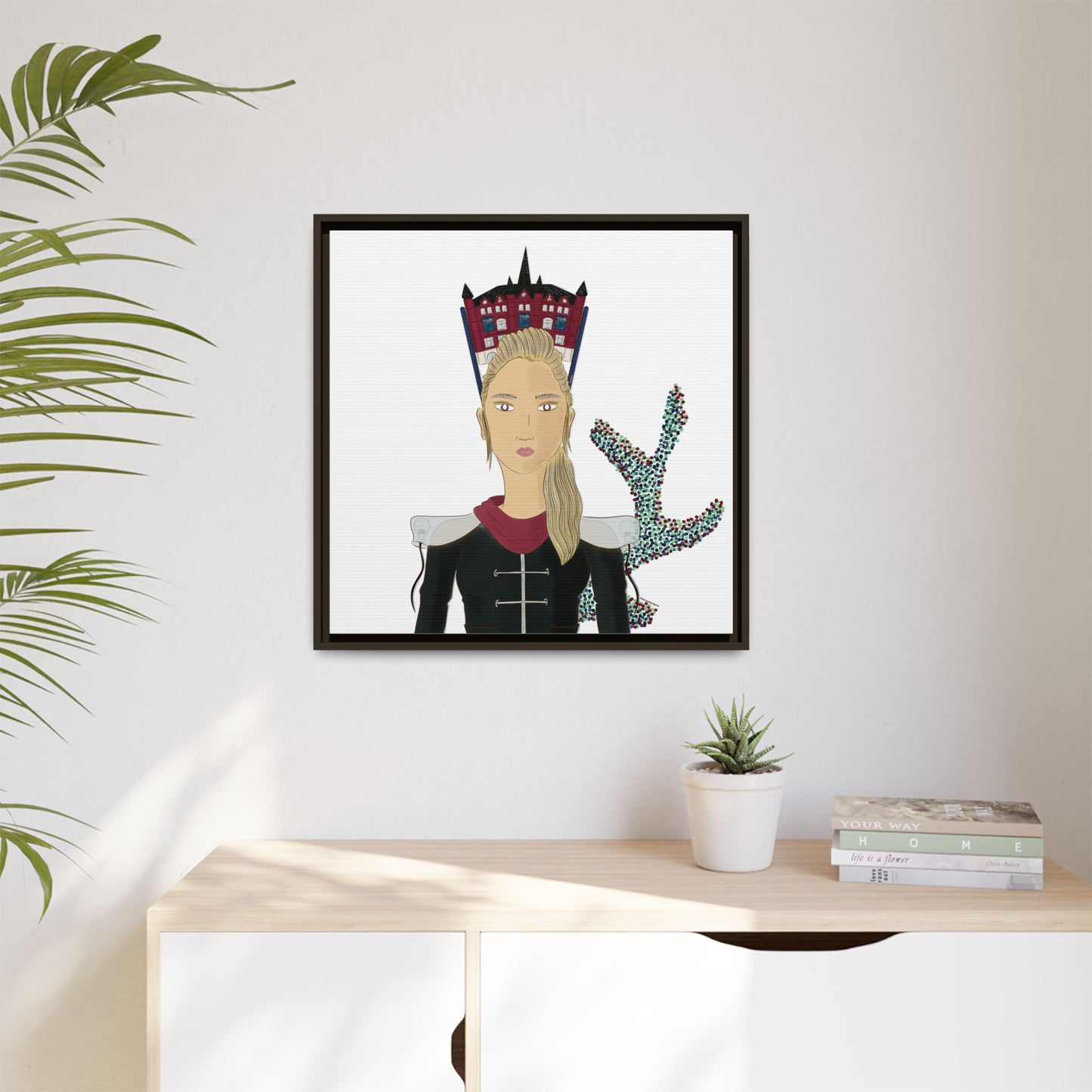 No.32 Girl with the Design Museum Framed Canvas Art Print