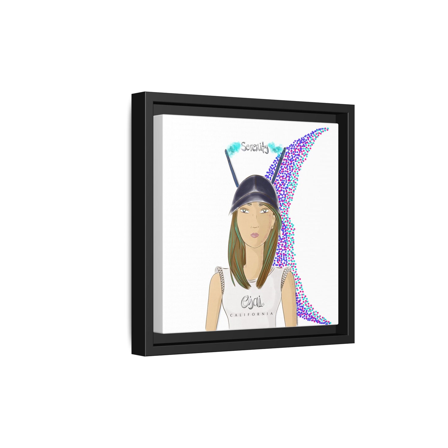 No.2 Girl with the Serenity Cap Framed Canvas Art Print