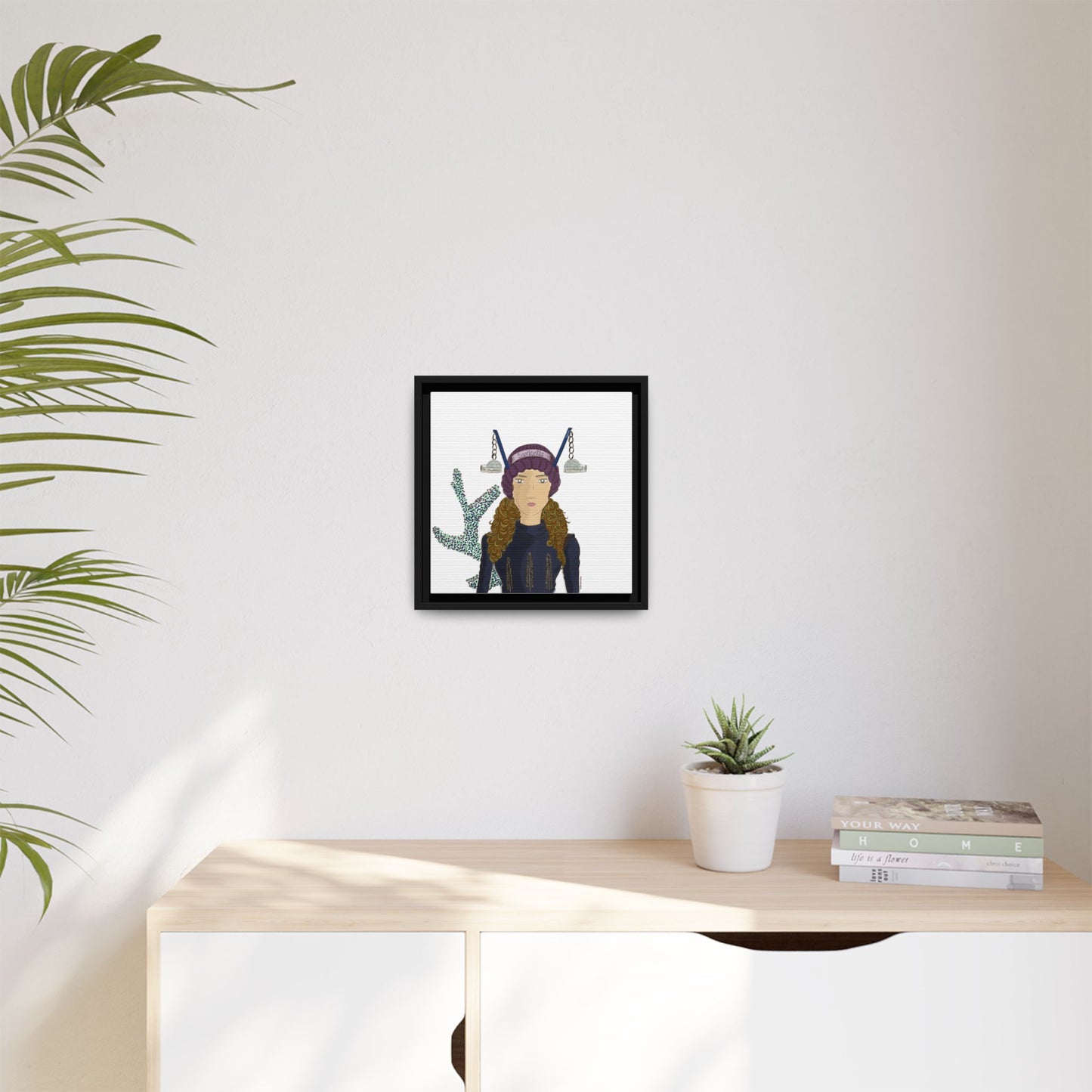 No.19 Girl with the Glass Igloos Framed Canvas Art Print