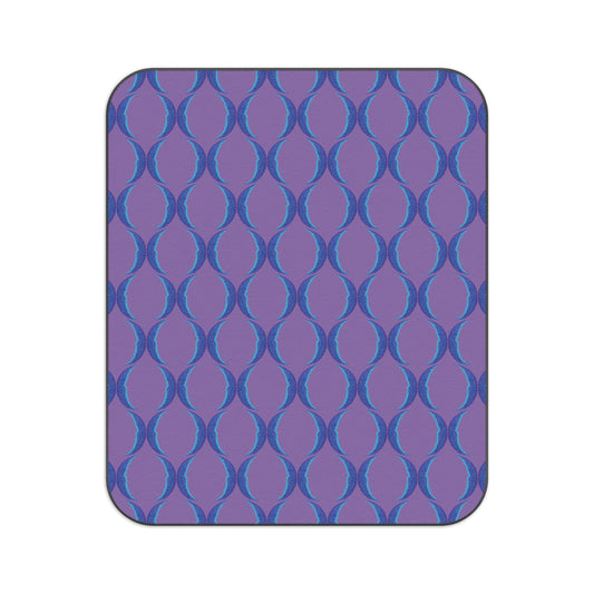 Blue Crescent Moon Picnic Blanket