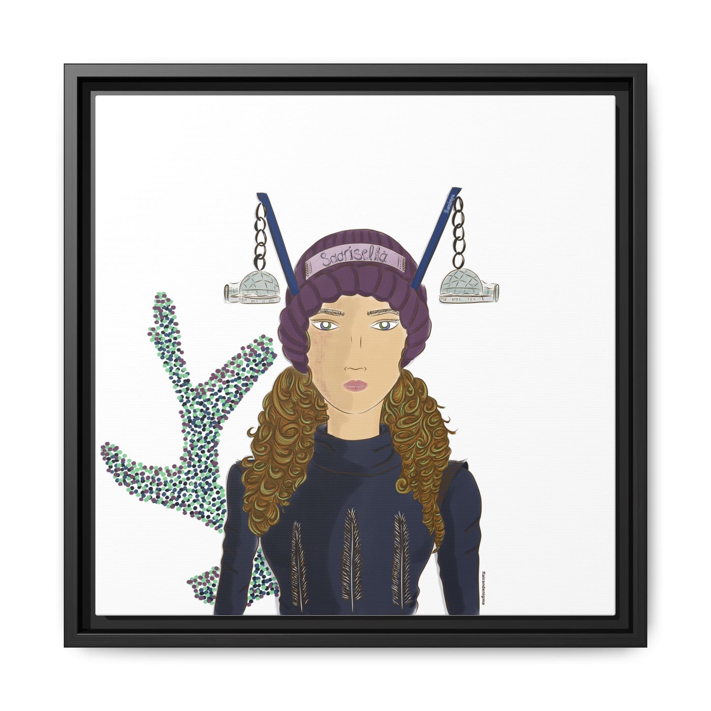 No.19 Girl with the Glass Igloos Framed Canvas Art Print