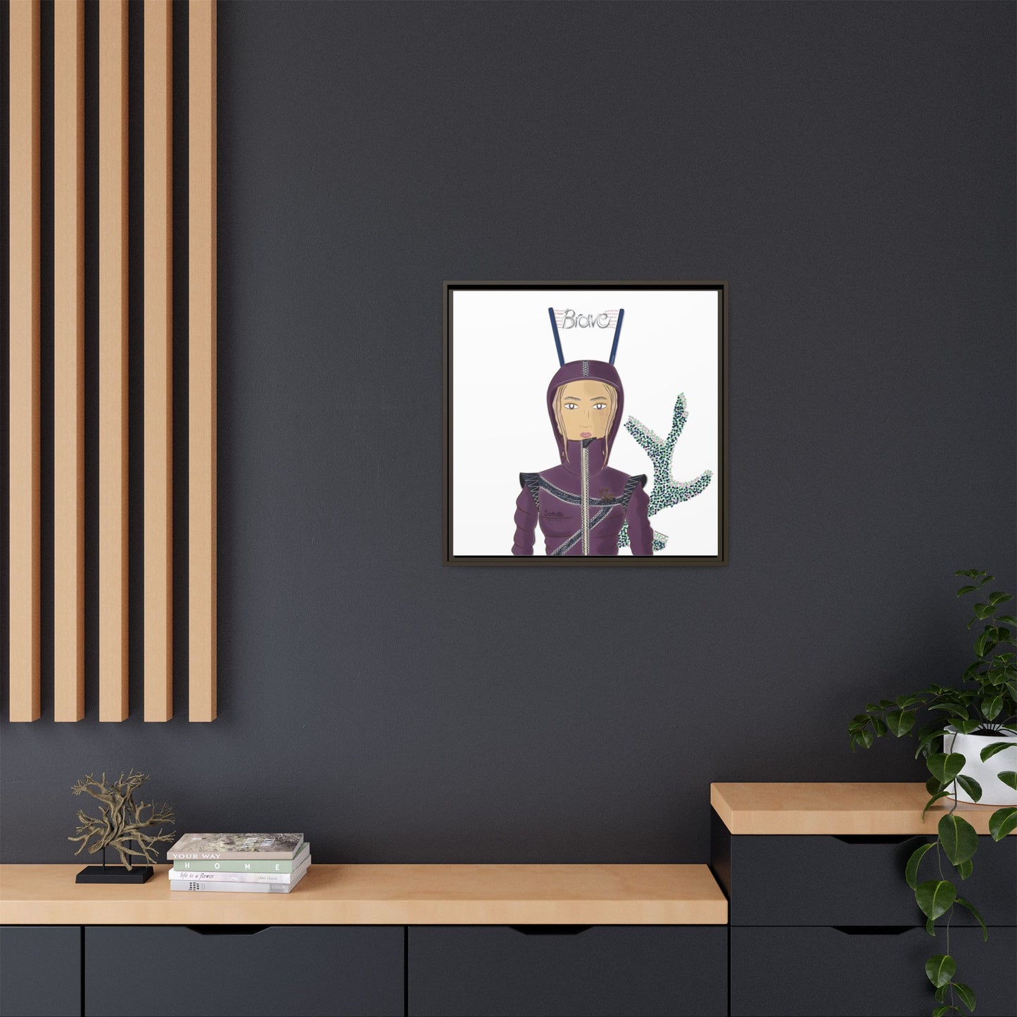 No.26 Girl with the Brave Hood Framed Canvas Art Print