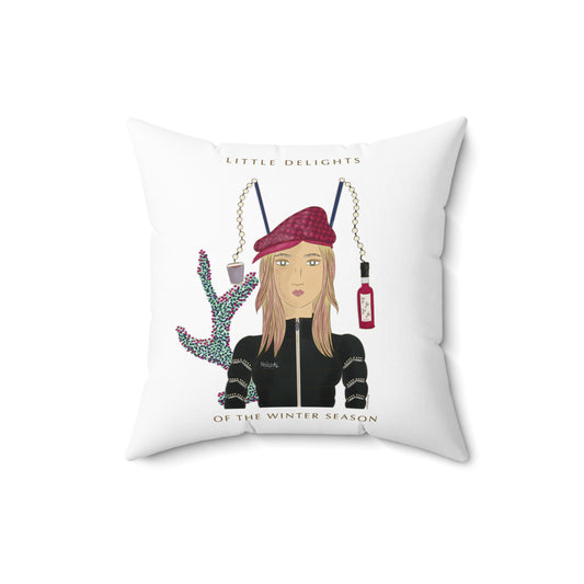 Strawberry Mulled Wine Throw Pillow