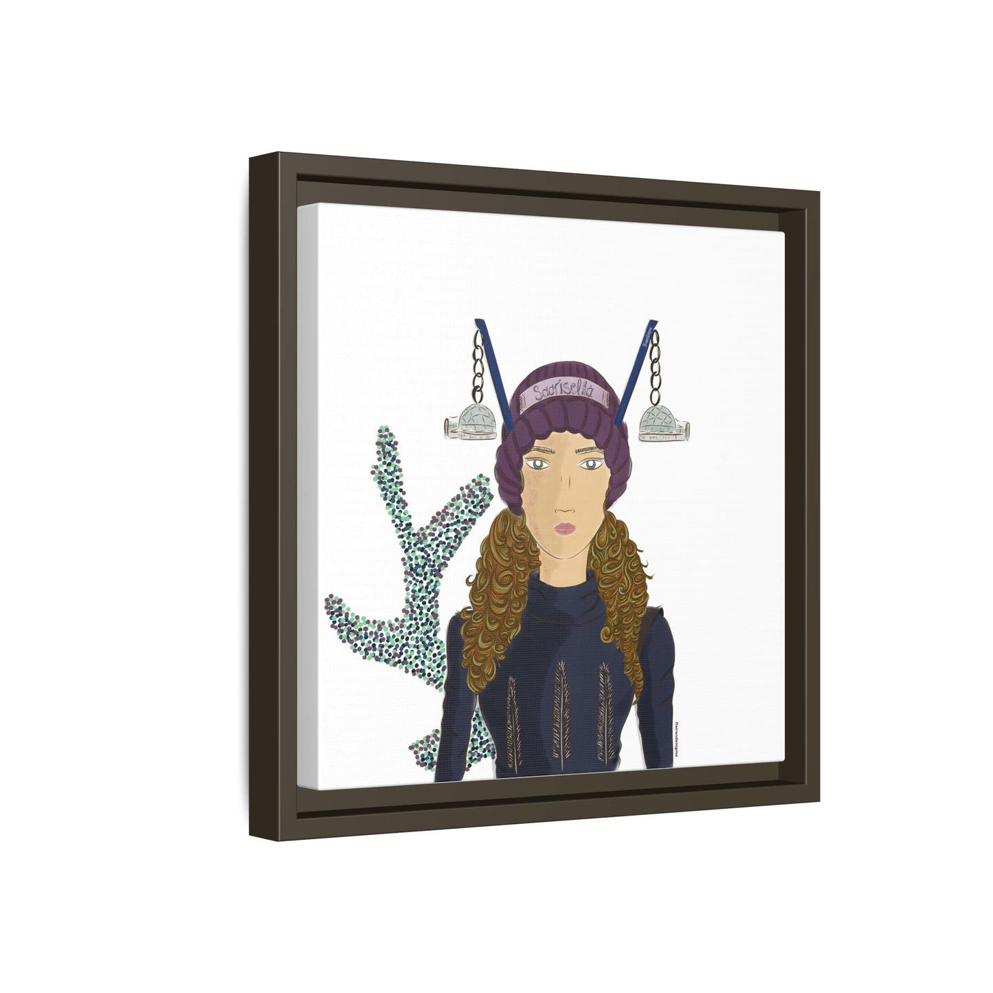 No.19 Girl with the Glass Igloos Framed Canvas Art Print