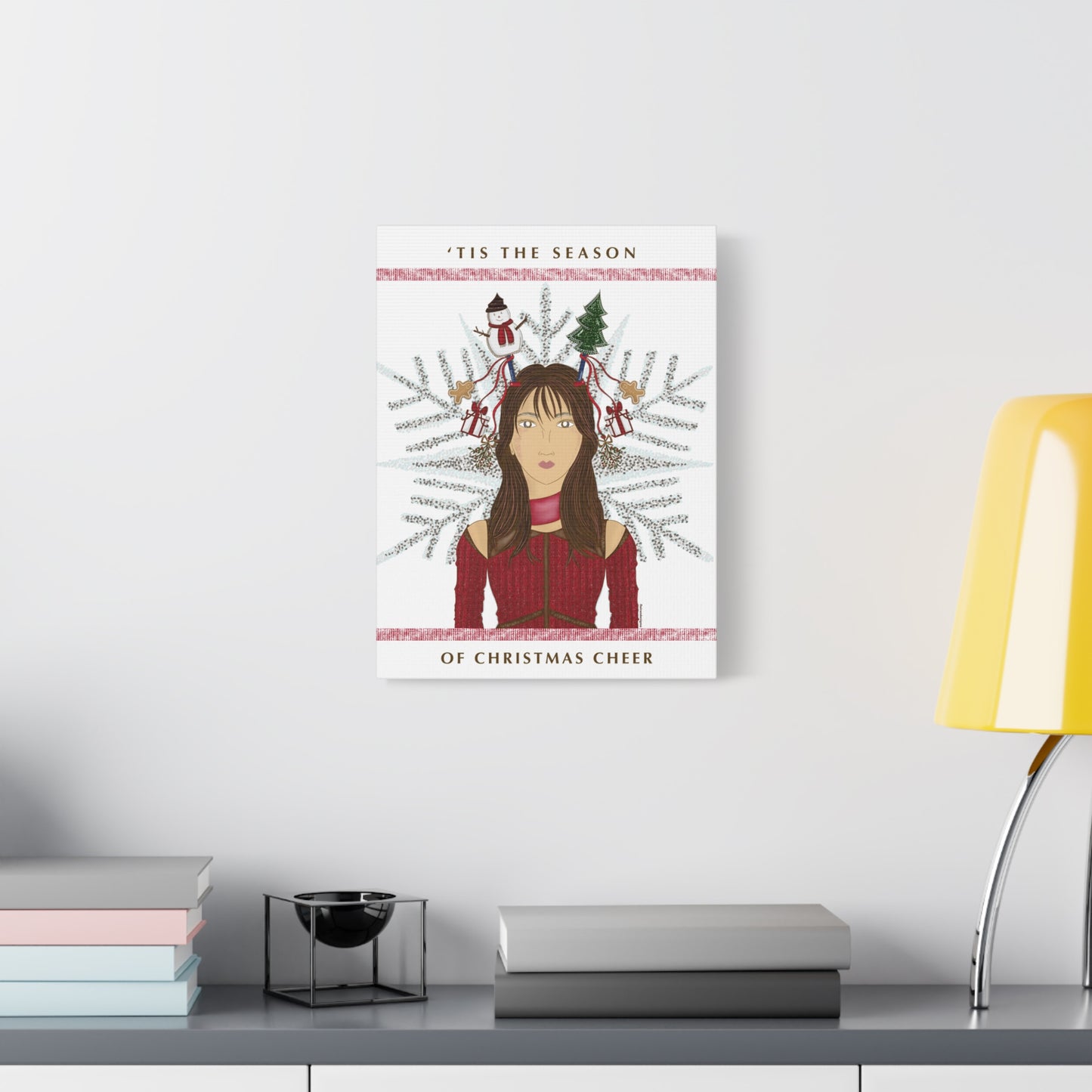 No.45 Girl with the Christmas Cheer Canvas Art Print