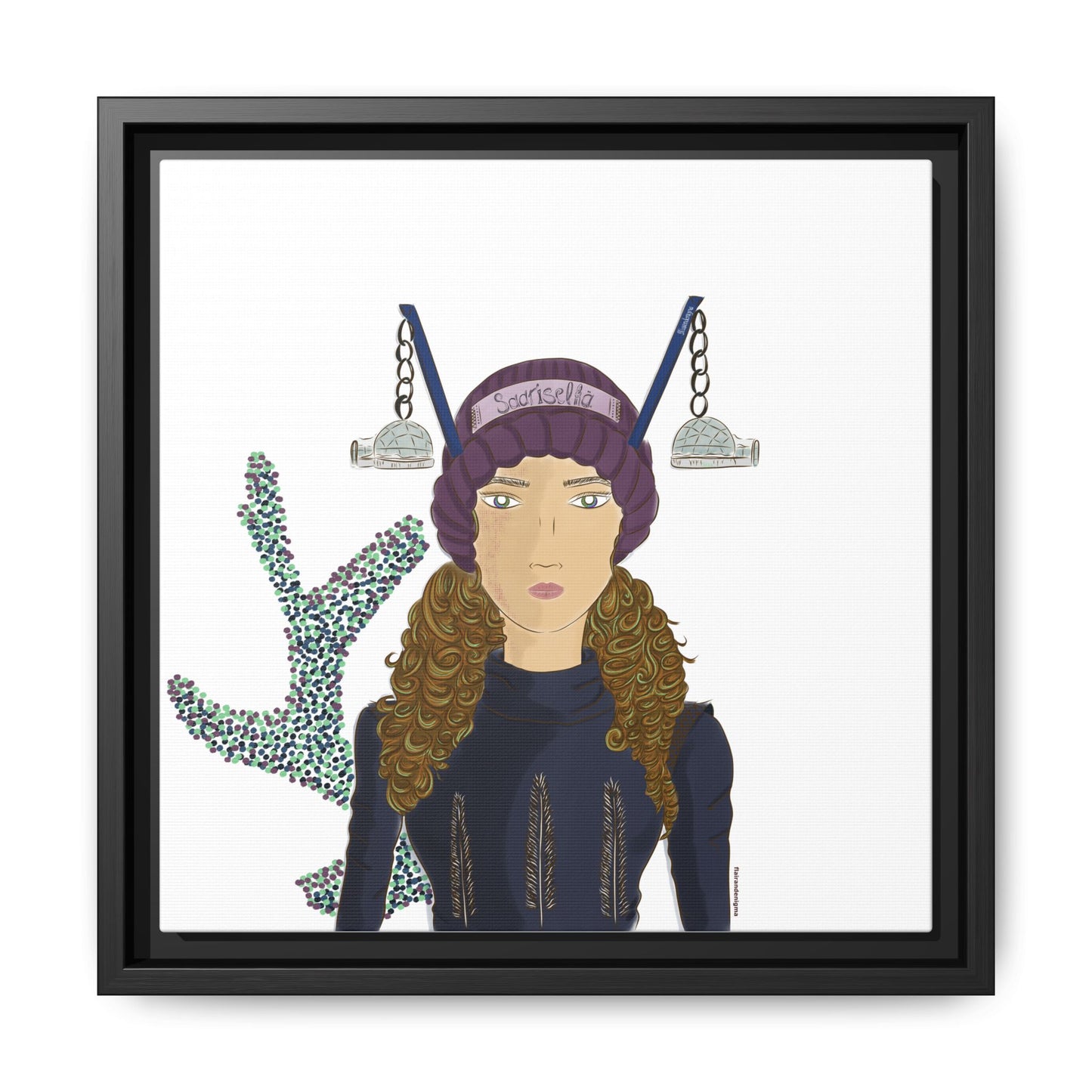 No.19 Girl with the Glass Igloos Framed Canvas Art Print