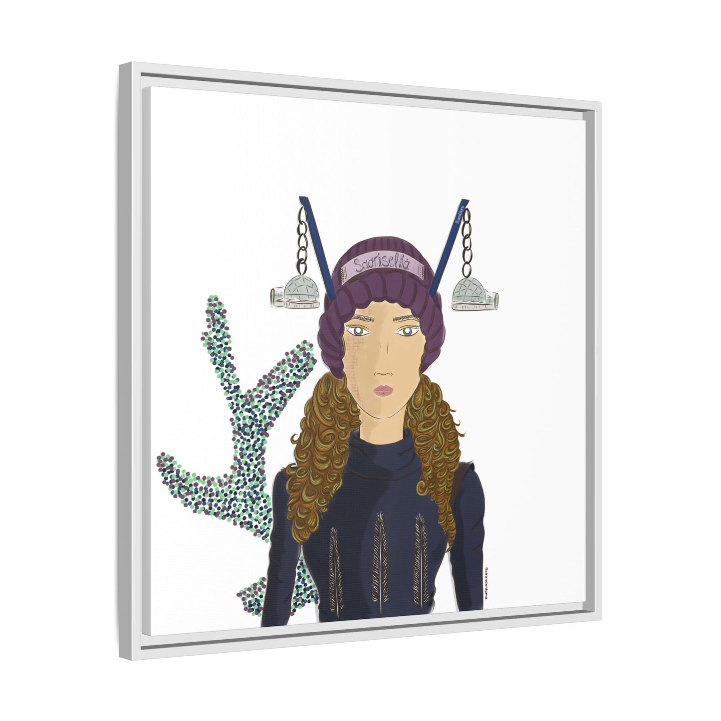 No.19 Girl with the Glass Igloos Framed Canvas Art Print