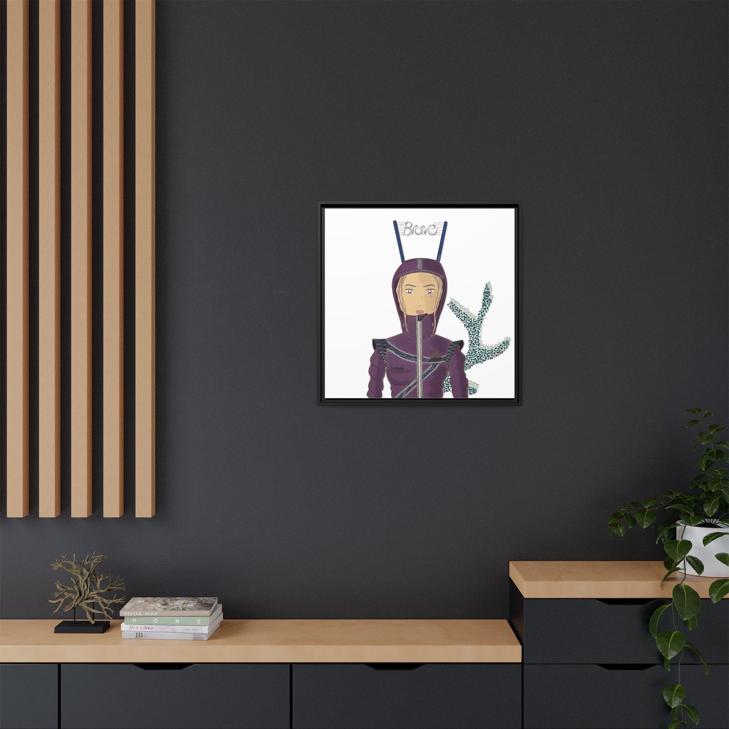 No.26 Girl with the Brave Hood Framed Canvas Art Print