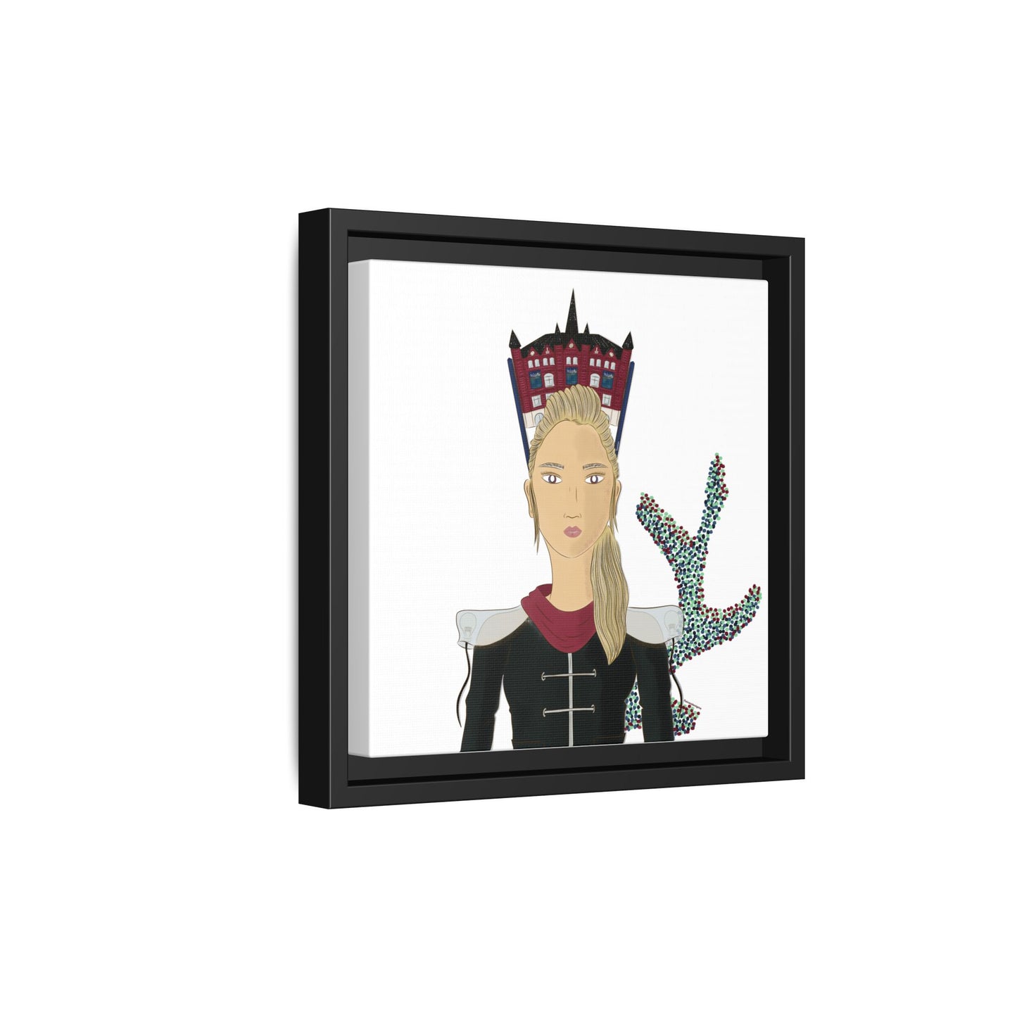 No.32 Girl with the Design Museum Framed Canvas Art Print