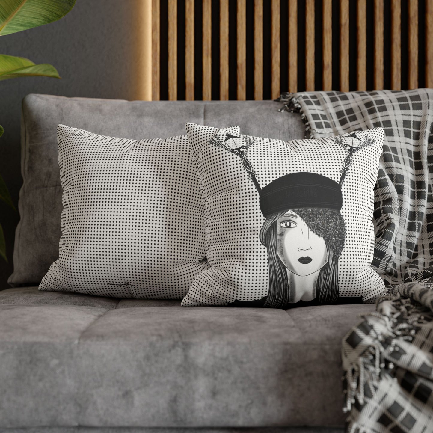 Street Light Lampposts Suede Square Pillow Cover