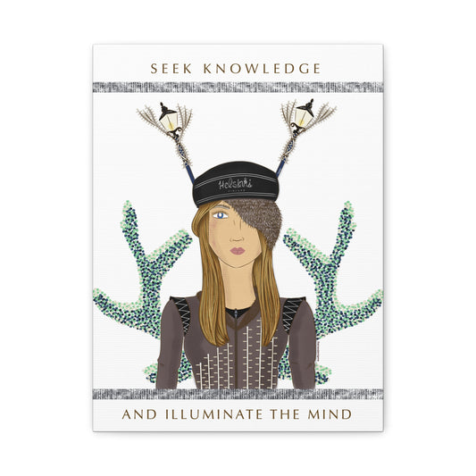 No.33 Girl with the Street Light Lampposts Canvas Art Print