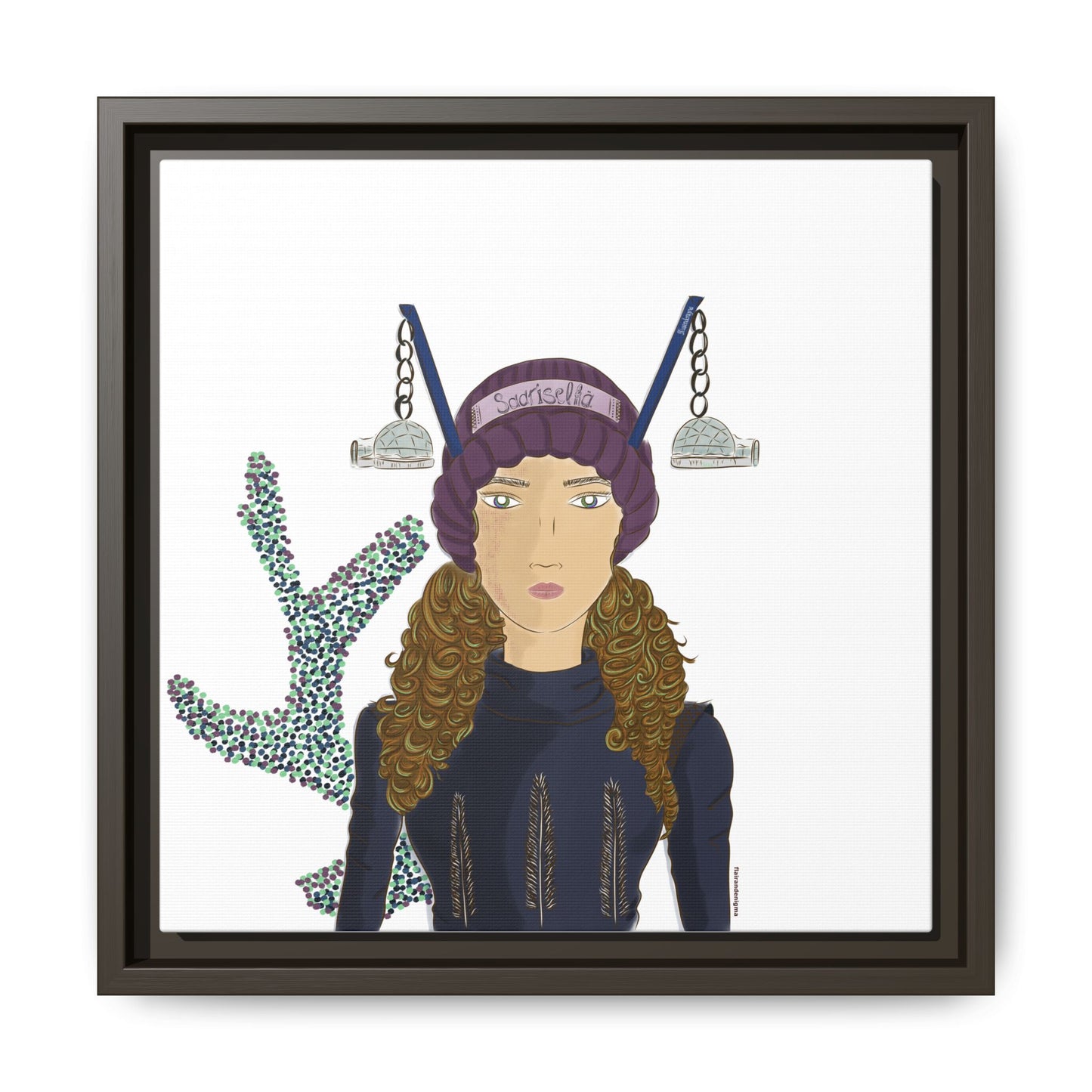 No.19 Girl with the Glass Igloos Framed Canvas Art Print