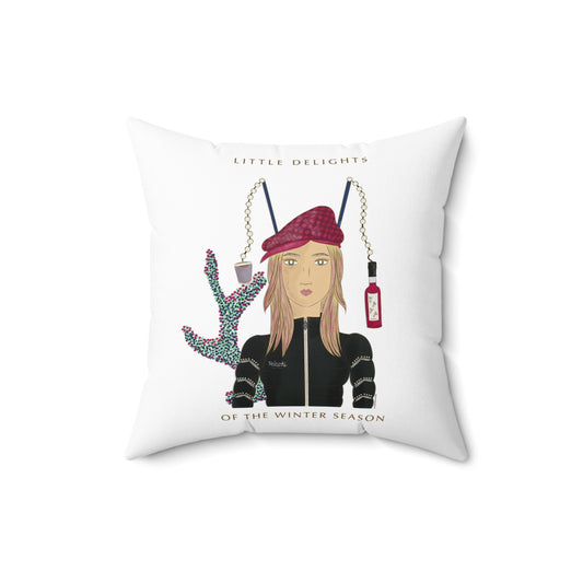 Strawberry Mulled Wine Throw Pillow