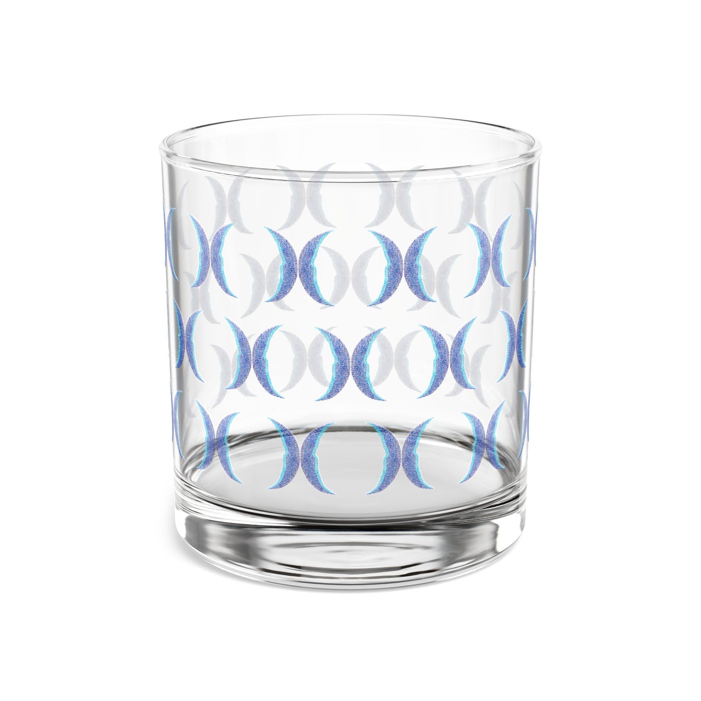 Blue Crescent Moon Drinking Glass