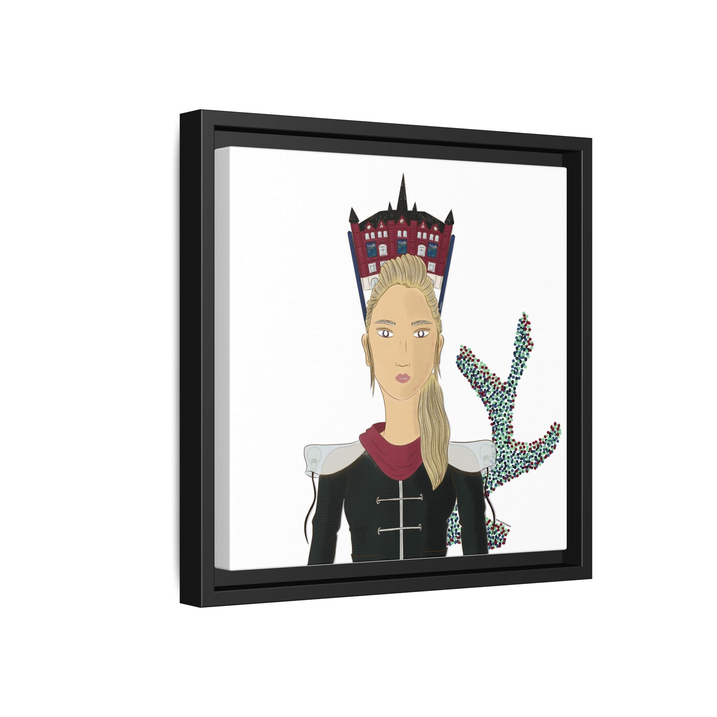 No.32 Girl with the Design Museum Framed Canvas Art Print