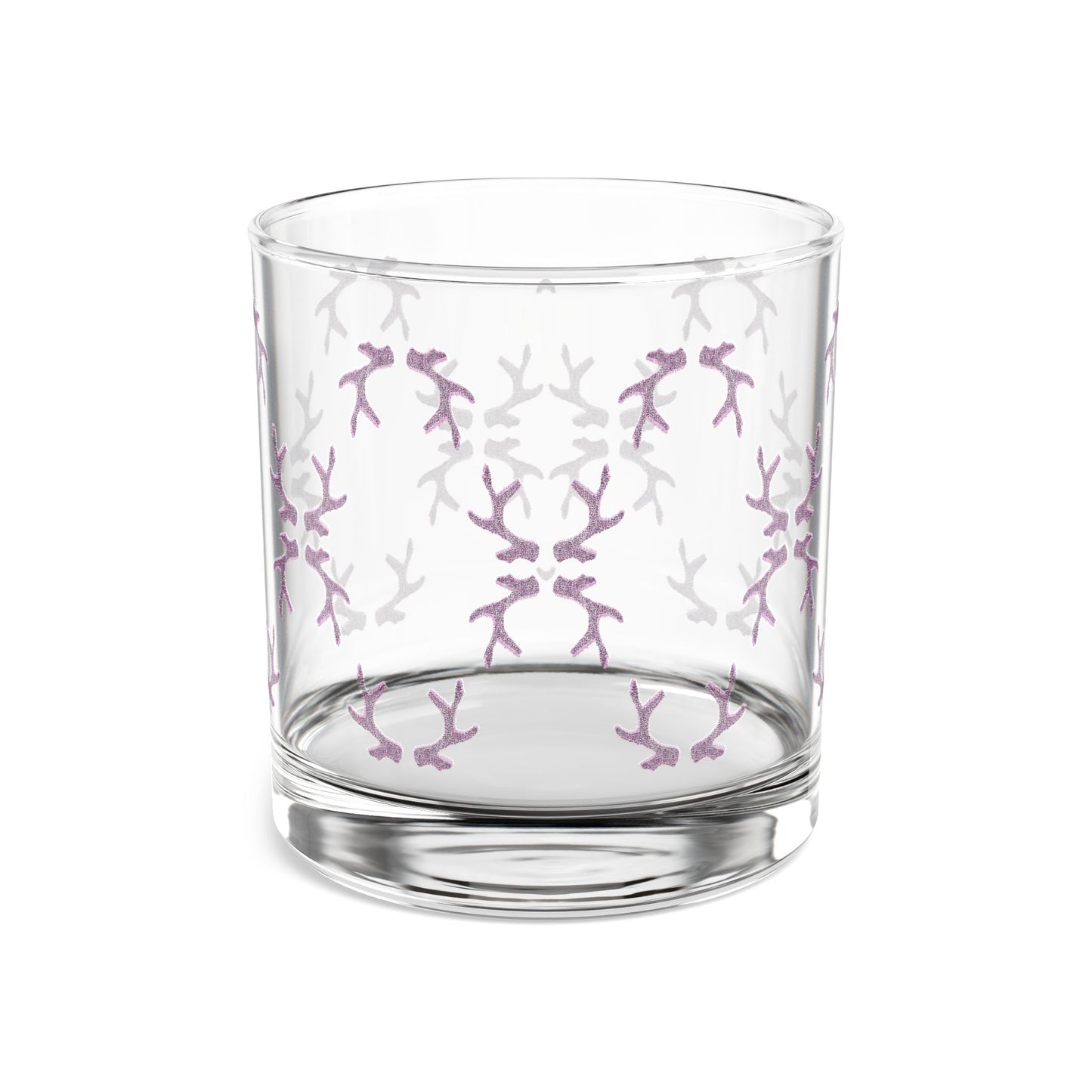 Purple Antlers Drinking Glass
