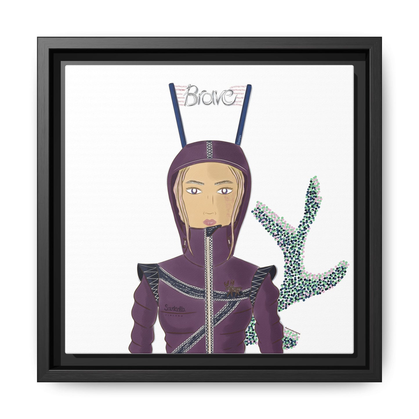 No.26 Girl with the Brave Hood Framed Canvas Art Print