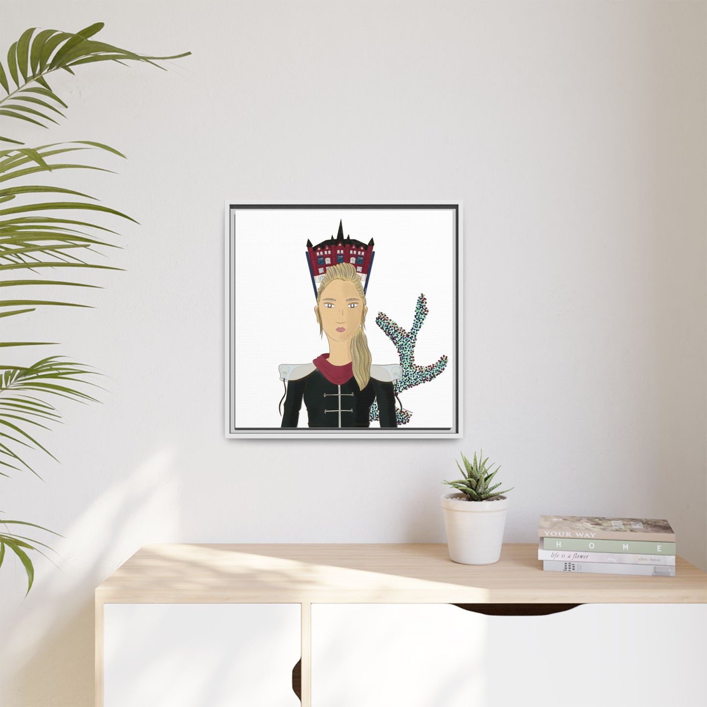 No.32 Girl with the Design Museum Framed Canvas Art Print