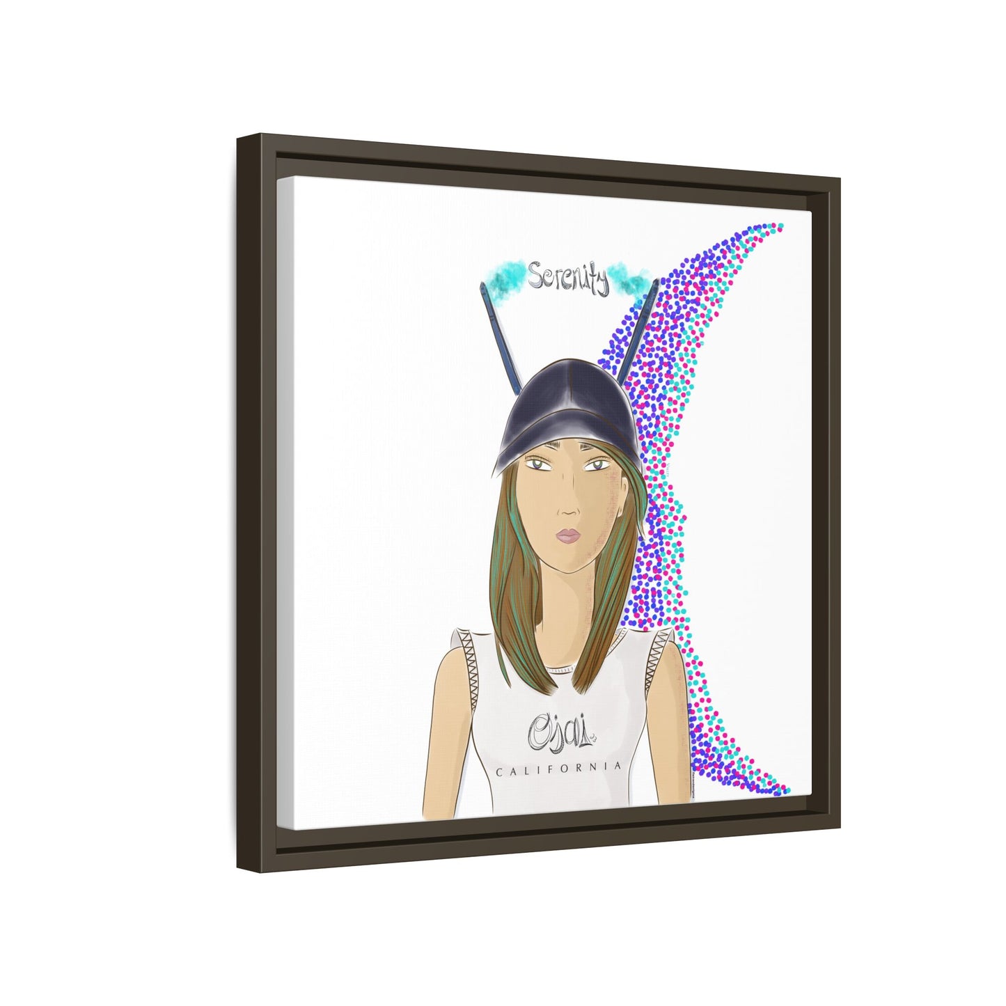 No.2 Girl with the Serenity Cap Framed Canvas Art Print