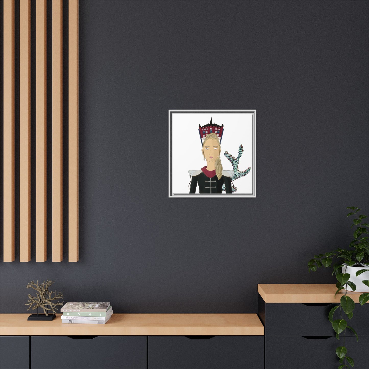 No.32 Girl with the Design Museum Framed Canvas Art Print