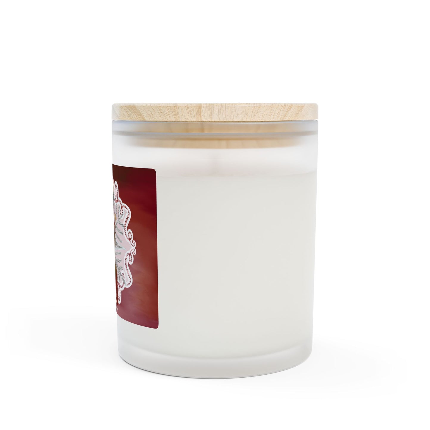 Christmas Cheer Frosted Glass Candle