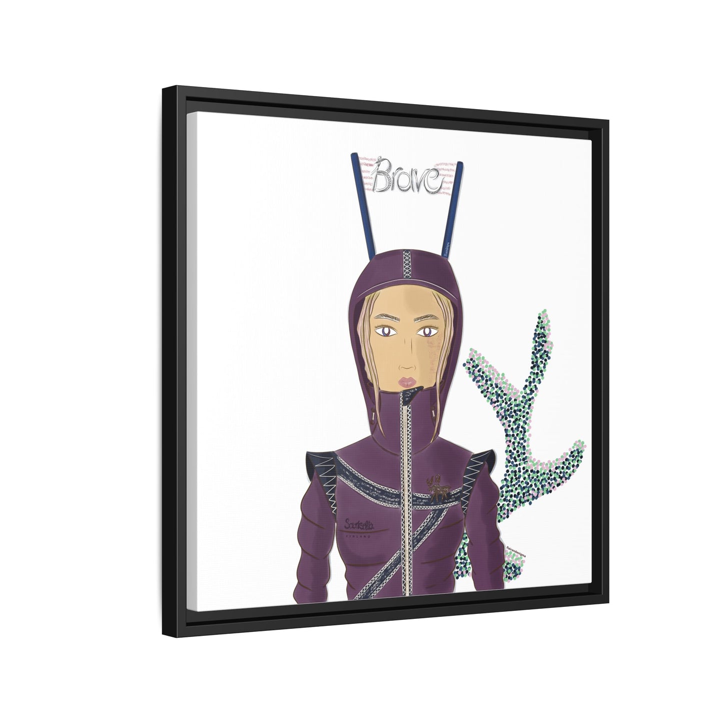 No.26 Girl with the Brave Hood Framed Canvas Art Print