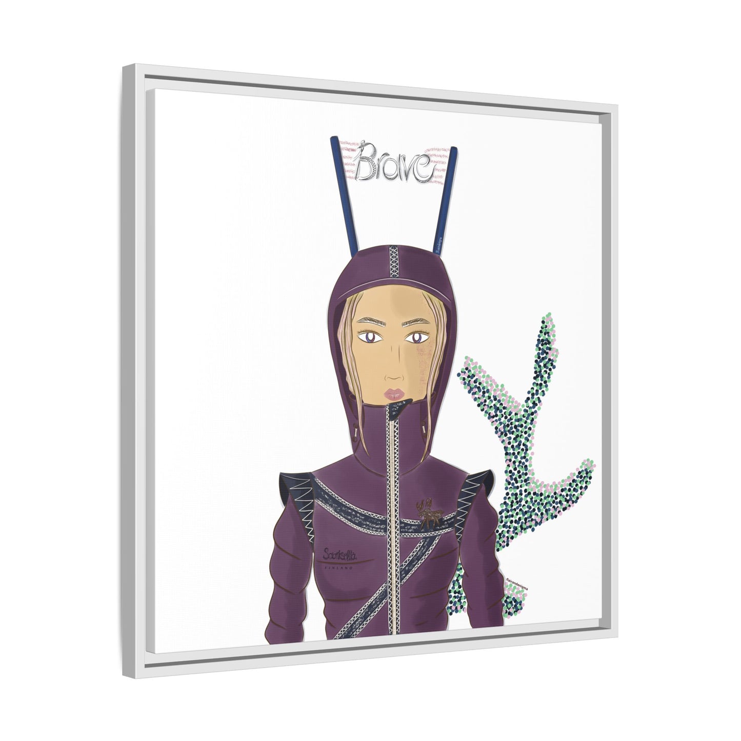 No.26 Girl with the Brave Hood Framed Canvas Art Print
