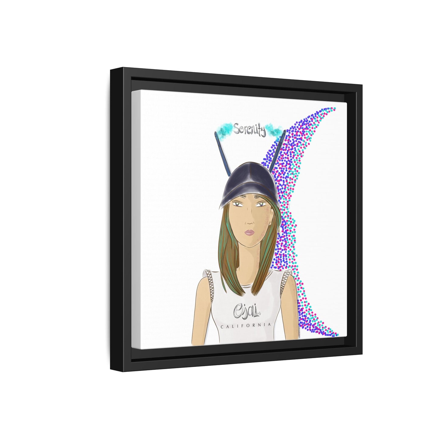 No.2 Girl with the Serenity Cap Framed Canvas Art Print