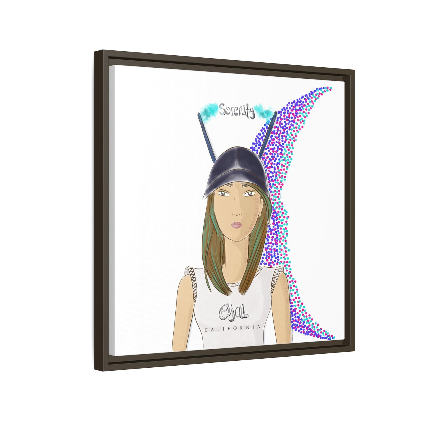 No.2 Girl with the Serenity Cap Framed Canvas Art Print