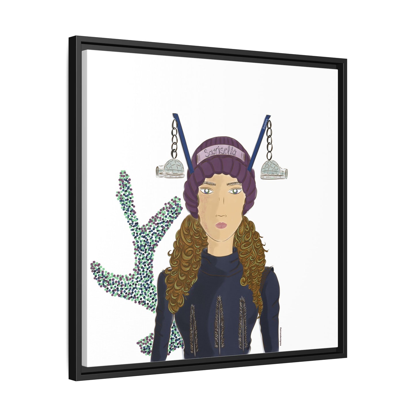 No.19 Girl with the Glass Igloos Framed Canvas Art Print