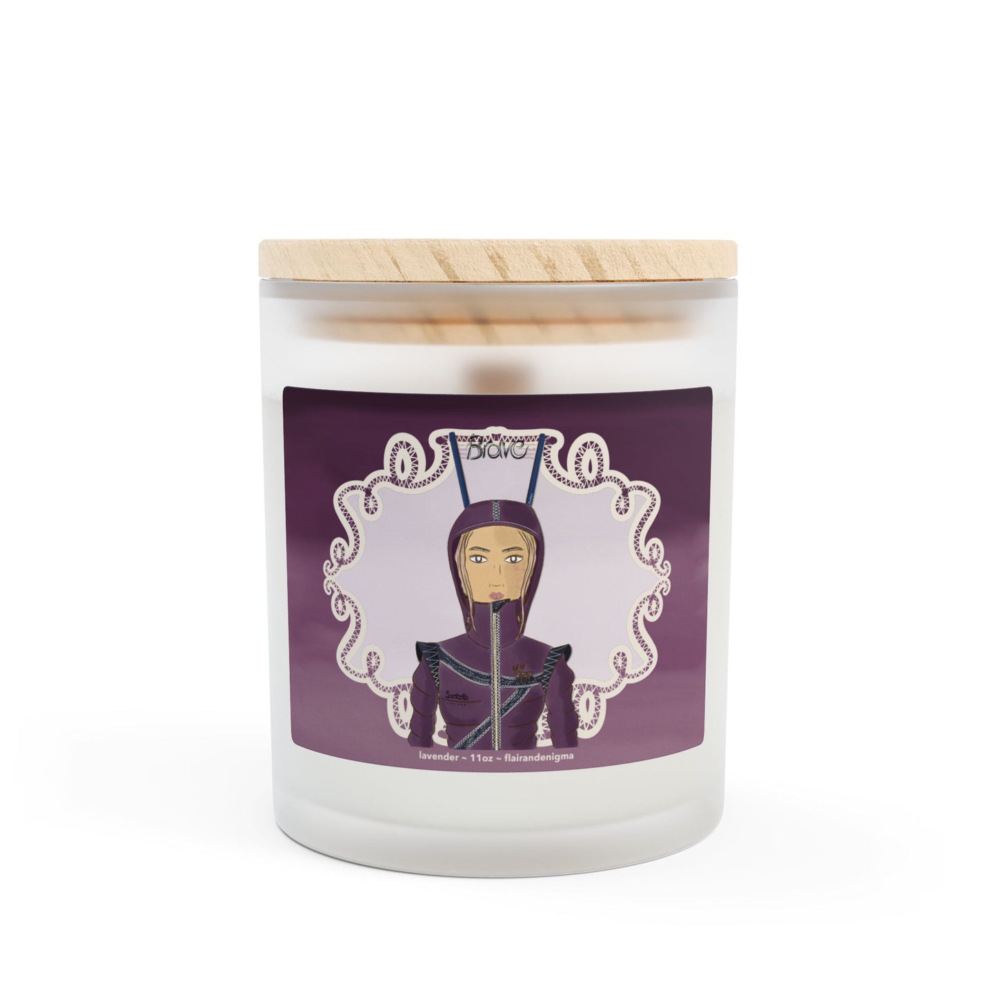 Brave Frosted Glass Candle