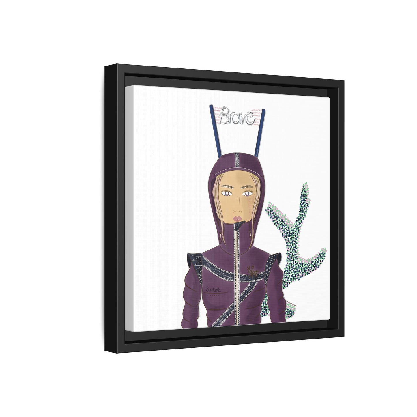 No.26 Girl with the Brave Hood Framed Canvas Art Print