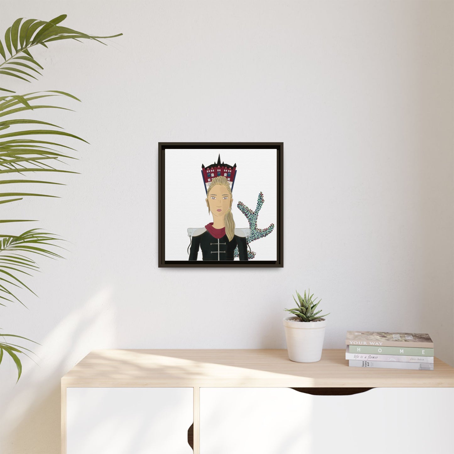 No.32 Girl with the Design Museum Framed Canvas Art Print