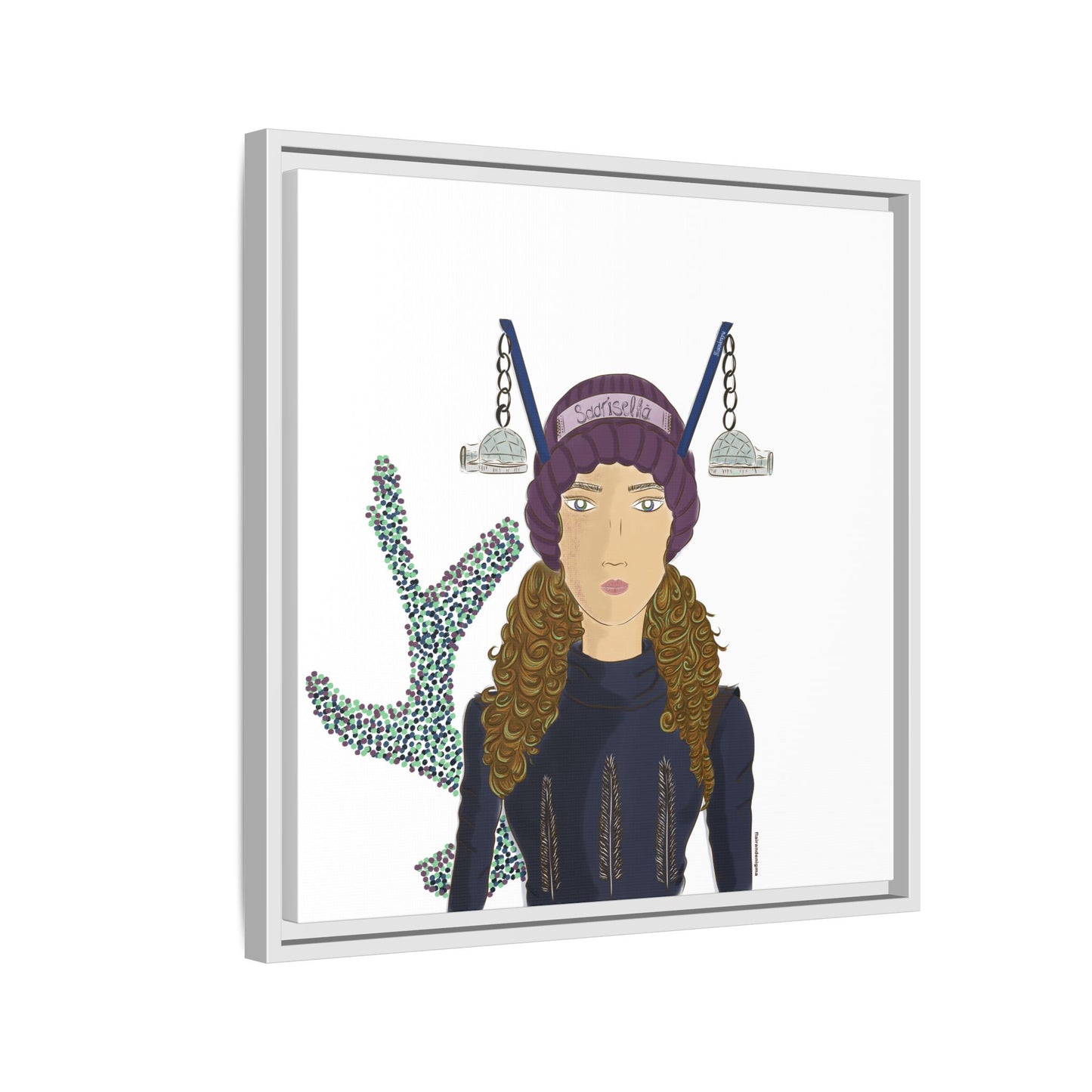 No.19 Girl with the Glass Igloos Framed Canvas Art Print