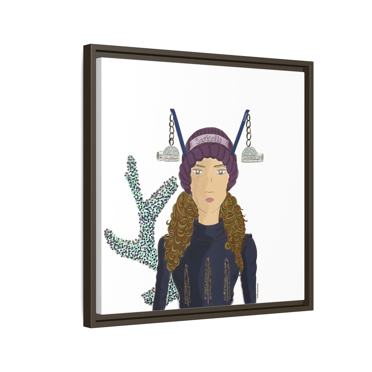 No.19 Girl with the Glass Igloos Framed Canvas Art Print