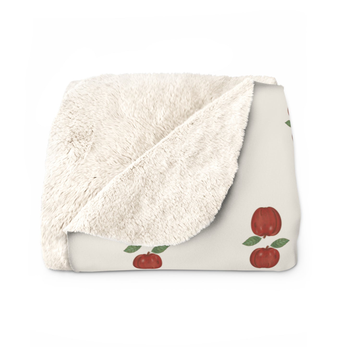 Autumn Apples Sherpa Blanket