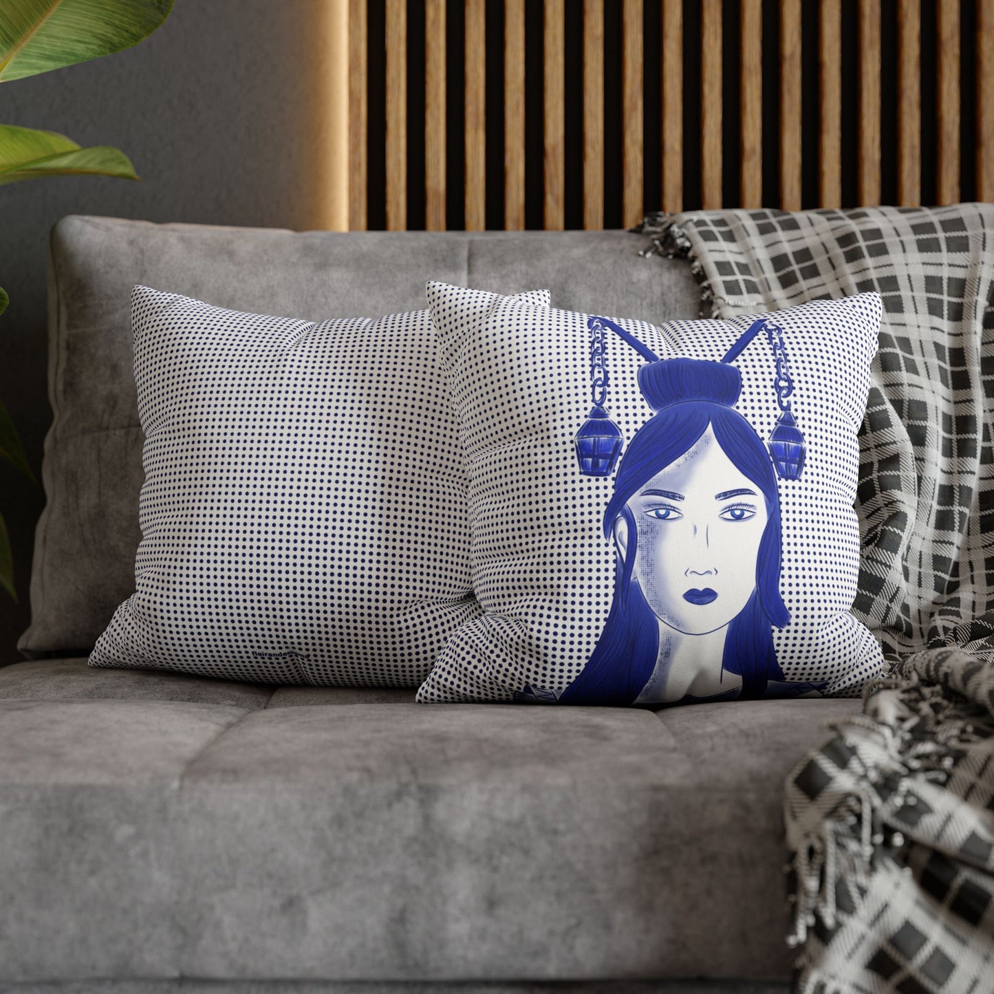 Lanterns Suede Square Pillow Cover