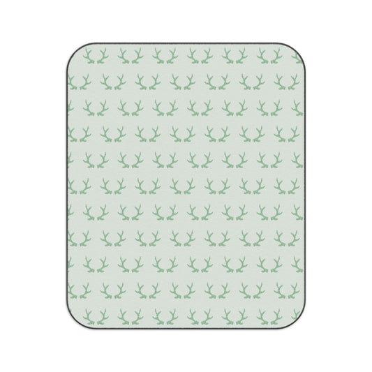 Green Antlers Picnic Blanket