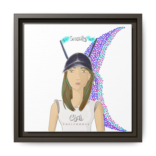 No.2 Girl with the Serenity Cap Framed Canvas Art Print