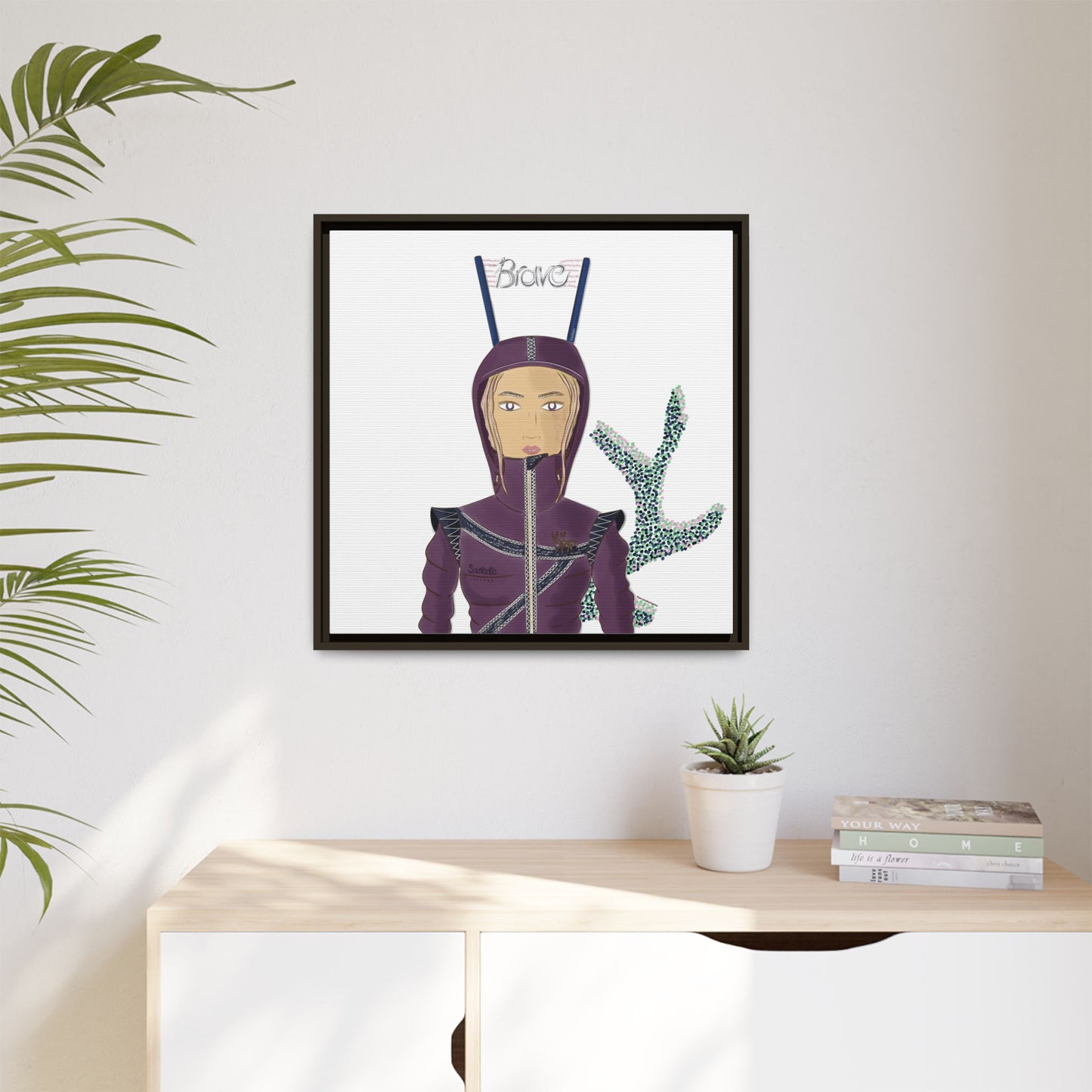 No.26 Girl with the Brave Hood Framed Canvas Art Print