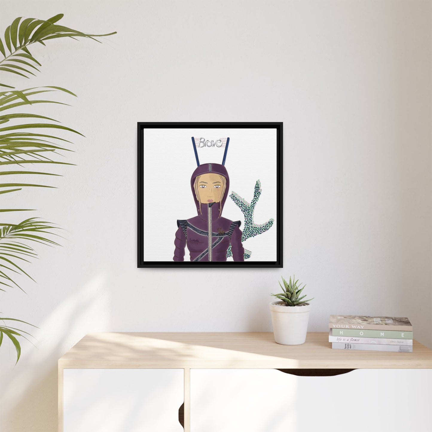 No.26 Girl with the Brave Hood Framed Canvas Art Print