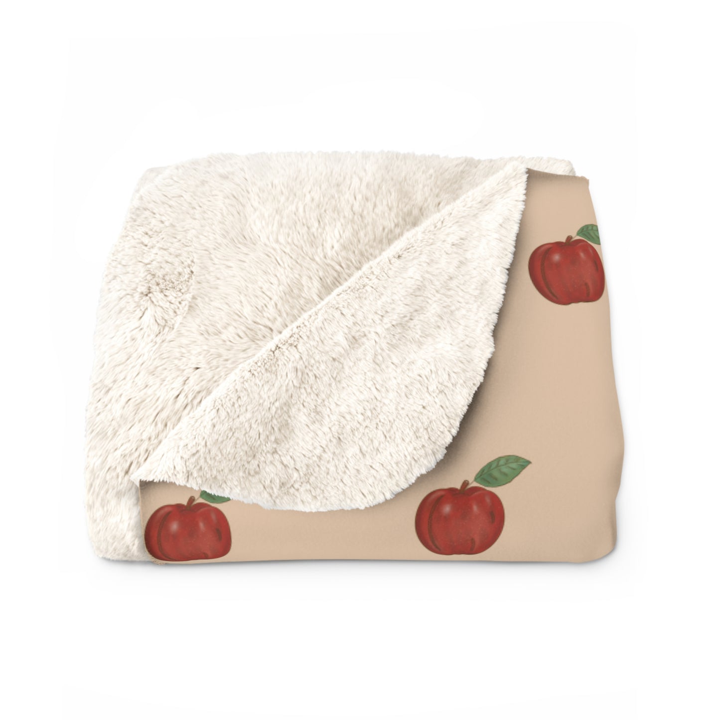Autumn Apples Sherpa Blanket
