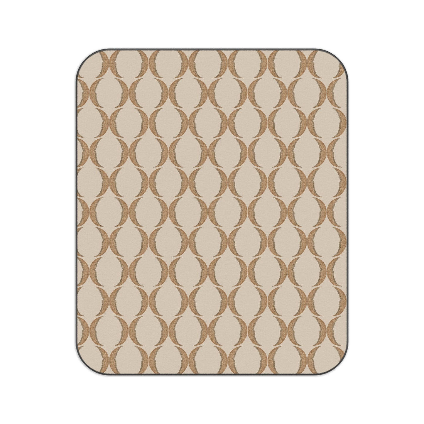 Brown Crescent Moon Picnic Blanket
