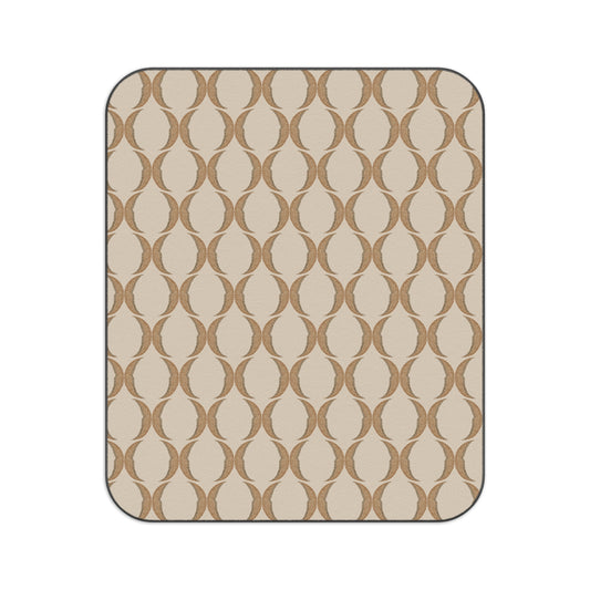 Brown Crescent Moon Picnic Blanket