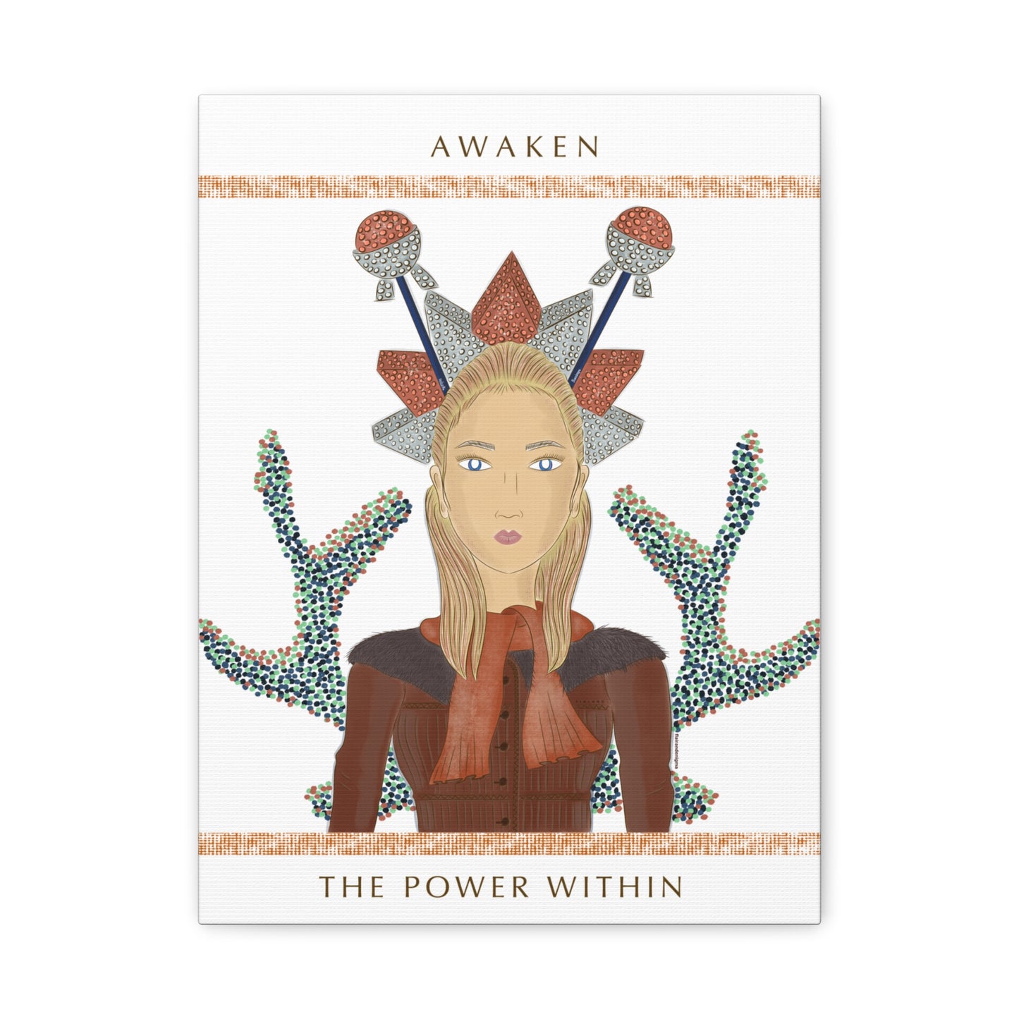 No.30 Girl with the Bling Sculpture Canvas Art Print