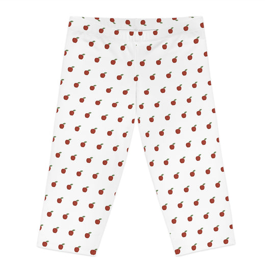 Autumn Apples Capri Leggings
