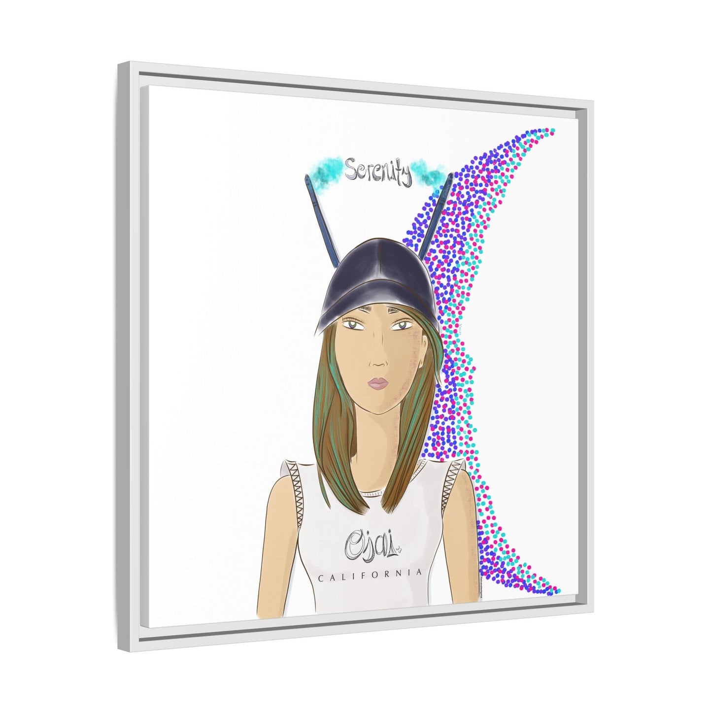 No.2 Girl with the Serenity Cap Framed Canvas Art Print