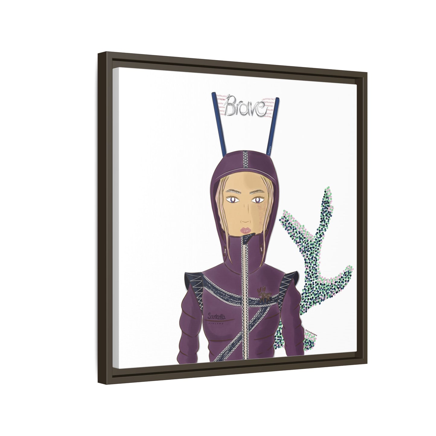 No.26 Girl with the Brave Hood Framed Canvas Art Print